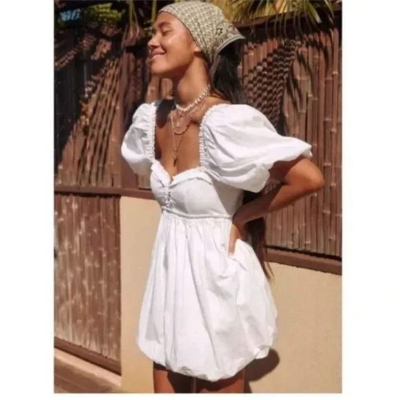 Free People | Dresses | Nwt Free People Rendezvous Me Mini Dress Ivory  White Size M | Poshmark